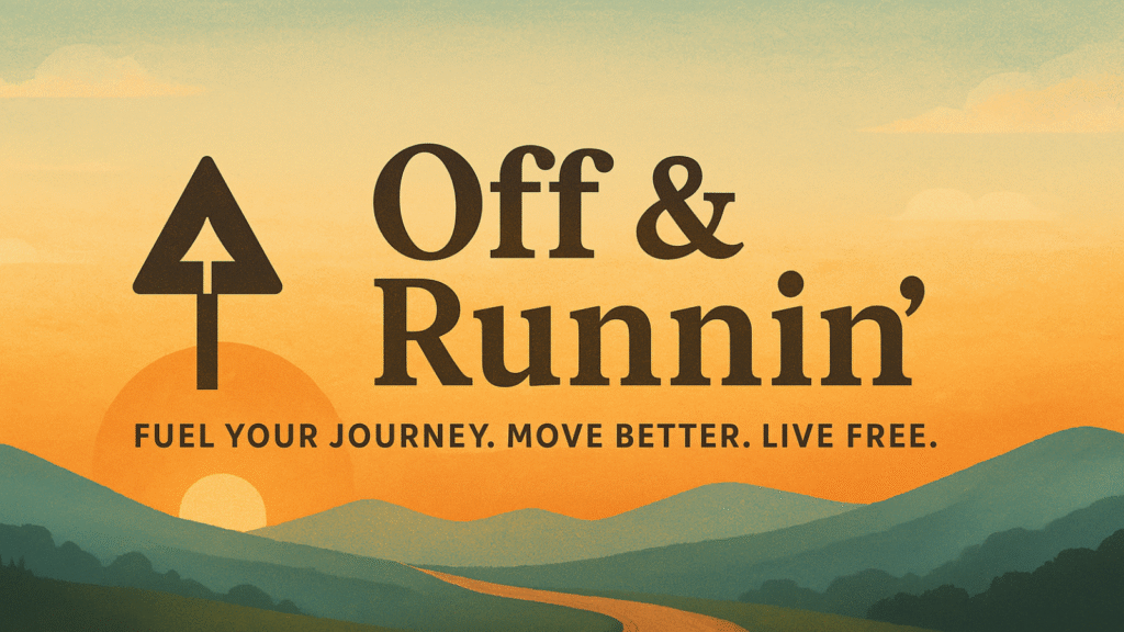 Off and Runnin’ Banner Panoramic banner for Off and Runnin’ blog featuring mountains and sunrise, symbolizing freedom, movement, and intentional living.