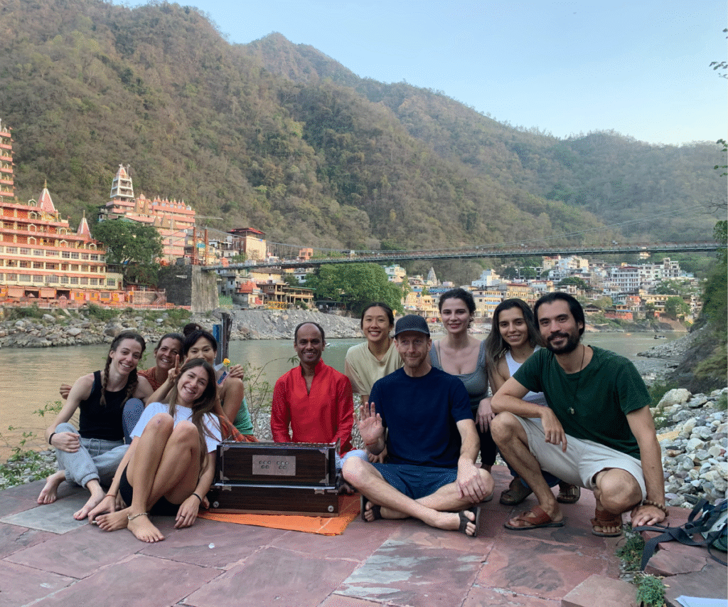yogis at the ganga
